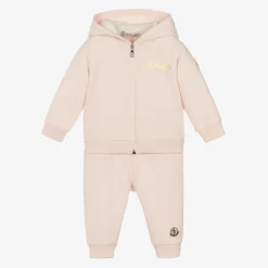 Moncler Enfant Tracksuits*Girls Pink Cotton Tracksuit