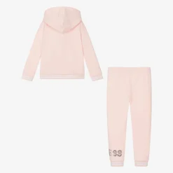 Guess Tracksuits*Girls Pink Cotton Tracksuit