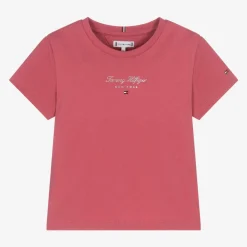 Tommy Hilfiger Tops*Girls Pink Cotton T-Shirt
