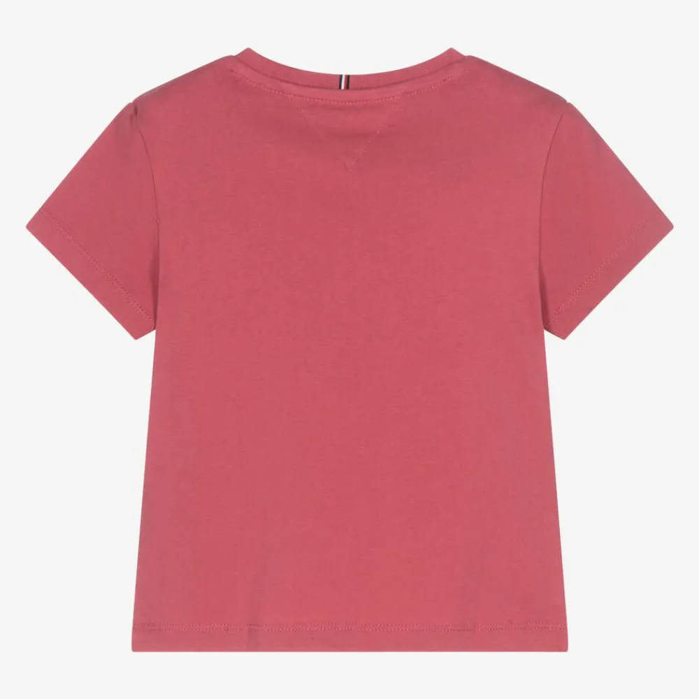 Tommy Hilfiger Tops*Girls Pink Cotton T-Shirt