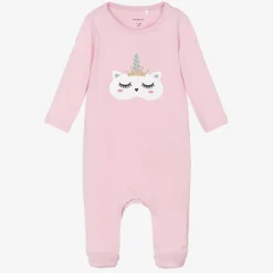 NAME IT Gifts|Babysuits*Girls Pink Cotton Unicorn Babygrow