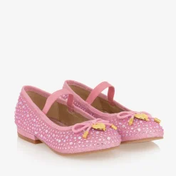 Angels Face Pumps & Ballerinas|Pumps & Ballerinas*Girls Diamanté Ballerina Shoes Pink