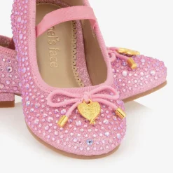 Angels Face Pumps & Ballerinas|Pumps & Ballerinas*Girls Diamanté Ballerina Shoes Pink