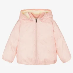 Gucci Coats & Jackets*Girls Pink Double G Down Puffer Jacket