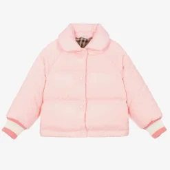 Burberry Coats & Jackets*Girls Pink Down Padded Puffer Jacket