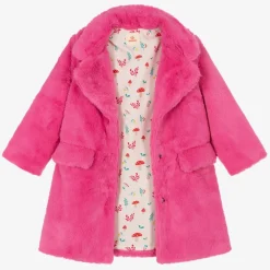 Joyday Coats & Jackets*Girls Pink Faux Fur Coat