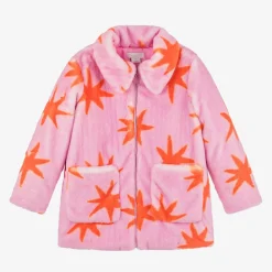 Stella McCartney Kids Coats & Jackets*Girls Pink Faux Fur Cosmic Stars Coat