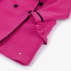 Piccola Speranza Coats & Jackets*Girls Pink Felted Wool Coat