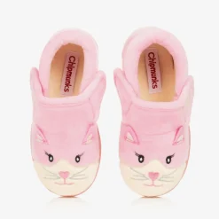Chipmunks Slippers|Slippers*Girls Pink Fleece Cat Slippers