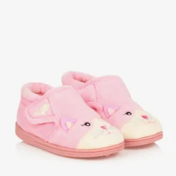Chipmunks Slippers|Slippers*Girls Pink Fleece Cat Slippers