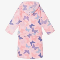 Playshoes Towels & Robes*Girls Pink Fleece Dressing Gown