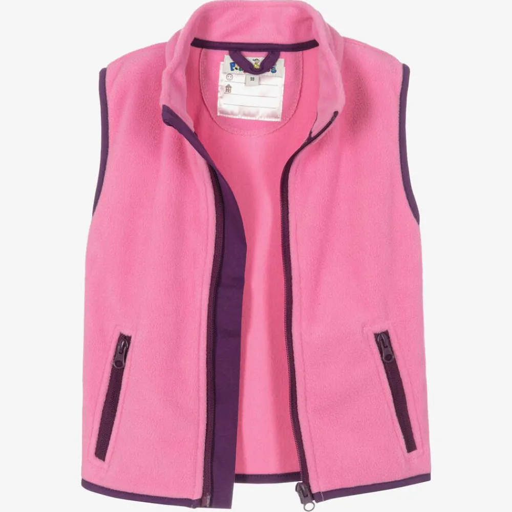 Playshoes Coats & Jackets*Girls Pink Fleece Gilet