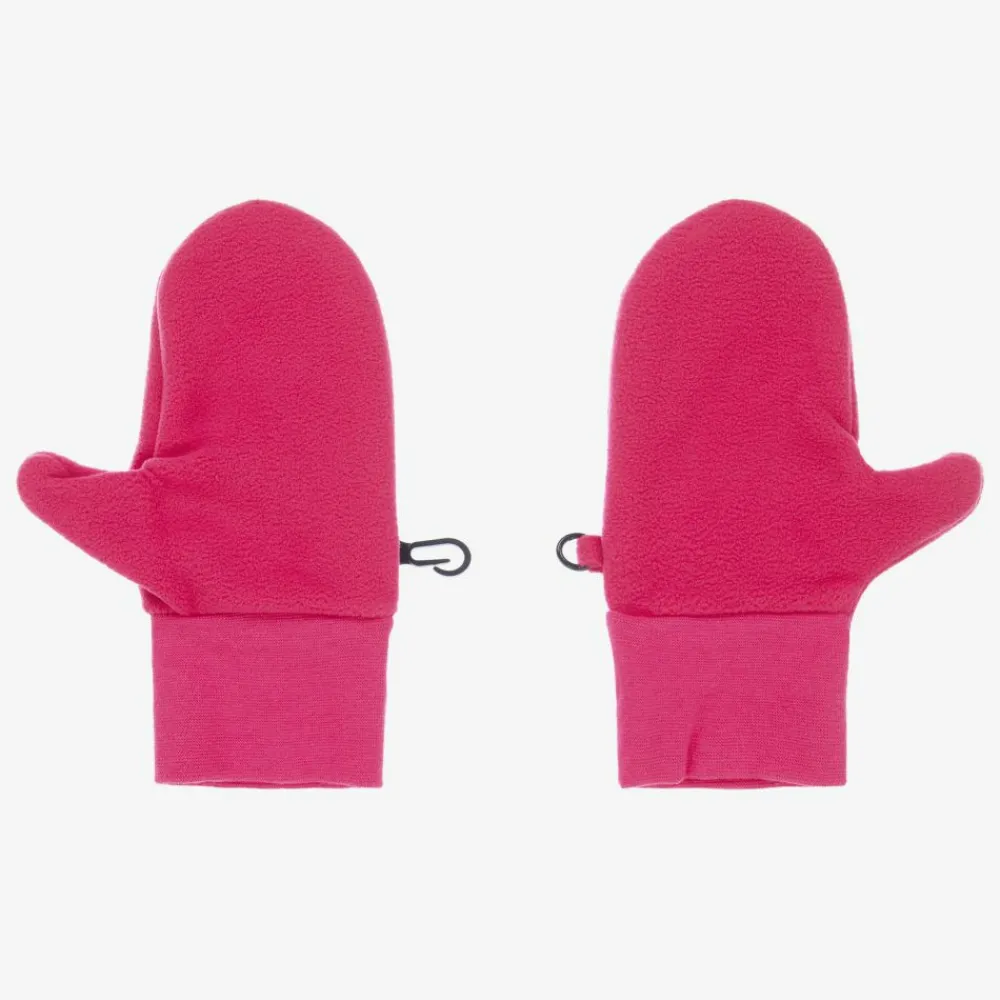 Playshoes Gloves & Mittens*Girls Pink Fleece Mittens