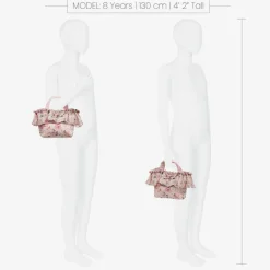 Patachou Bags*Girls Pink Floral Chiffon Handbag (27cm)