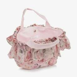 Patachou Bags*Girls Pink Floral Chiffon Handbag (27cm)