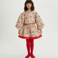 The Middle Daughter Tops*Girls Pink Floral Cotton Blouse