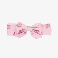 Monnalisa Hair Accessories*Girls Pink Floral Cotton Headband