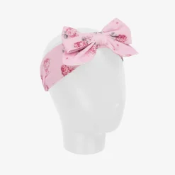 Monnalisa Hair Accessories*Girls Pink Floral Cotton Headband