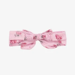 Monnalisa Hair Accessories*Girls Pink Floral Cotton Headband