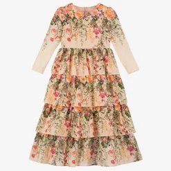 Marlo Kids Dresses*Girls Pink Floral Cotton Dress