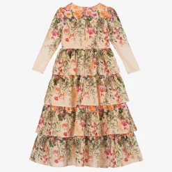 Marlo Kids Dresses*Girls Pink Floral Cotton Dress
