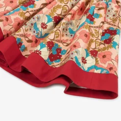 The Middle Daughter Skirts*Girls Pink Floral Cotton Skirt