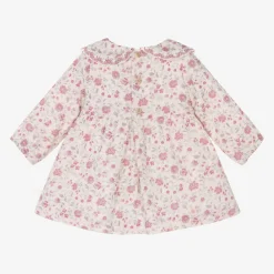 Laranjinha Dresses*Girls Pink Floral Cotton Dress