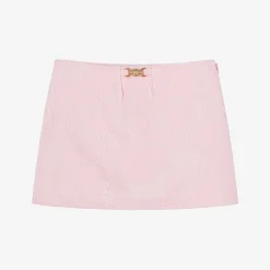 Versace Skirts*Girls Pink Floral Jacquard Skort