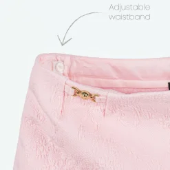 Versace Skirts*Girls Pink Floral Jacquard Skort