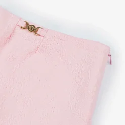 Versace Skirts*Girls Pink Floral Jacquard Skort