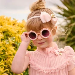 Angels Face Clothing Accessories*Girls Pink Floral Pearl Sunglasses