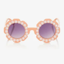 Angels Face Clothing Accessories*Girls Pink Floral Pearl Sunglasses