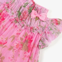 Angels Face Dresses*Girls Pink Floral Tulle Dress Begonia