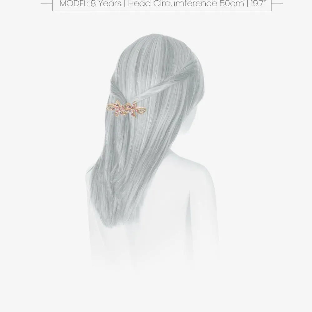 David Charles Hair Accessories*Girls Pink Flower Hair Clip (8cm)