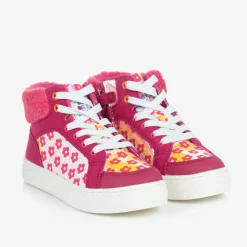 Agatha Ruiz de la Prada Trainers|Trainers*Girls Pink Flower Print High-Top Trainers