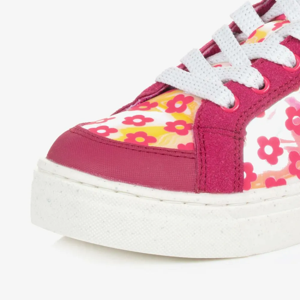 Agatha Ruiz de la Prada Trainers|Trainers*Girls Pink Flower Print High-Top Trainers