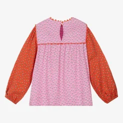 Stella McCartney Kids Tops*Girls Pink Flower Print Viscose Blouse