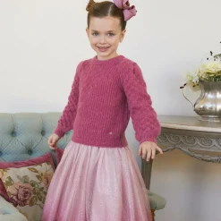 Abel amp; Lula Tops*Girls Pink Fluffy Knit Sweater