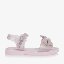 Mini Melissa Sandals|Sandals*Girls Pink Glitter Bow Jelly Sandals