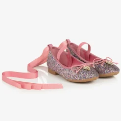 Angels Face Pumps & Ballerinas|Pumps & Ballerinas*Girls Pink Glittery Ballerina Shoes TeaRose