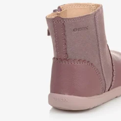 Geox Boots|Boots*Girls Pink Glittery Leather Boots