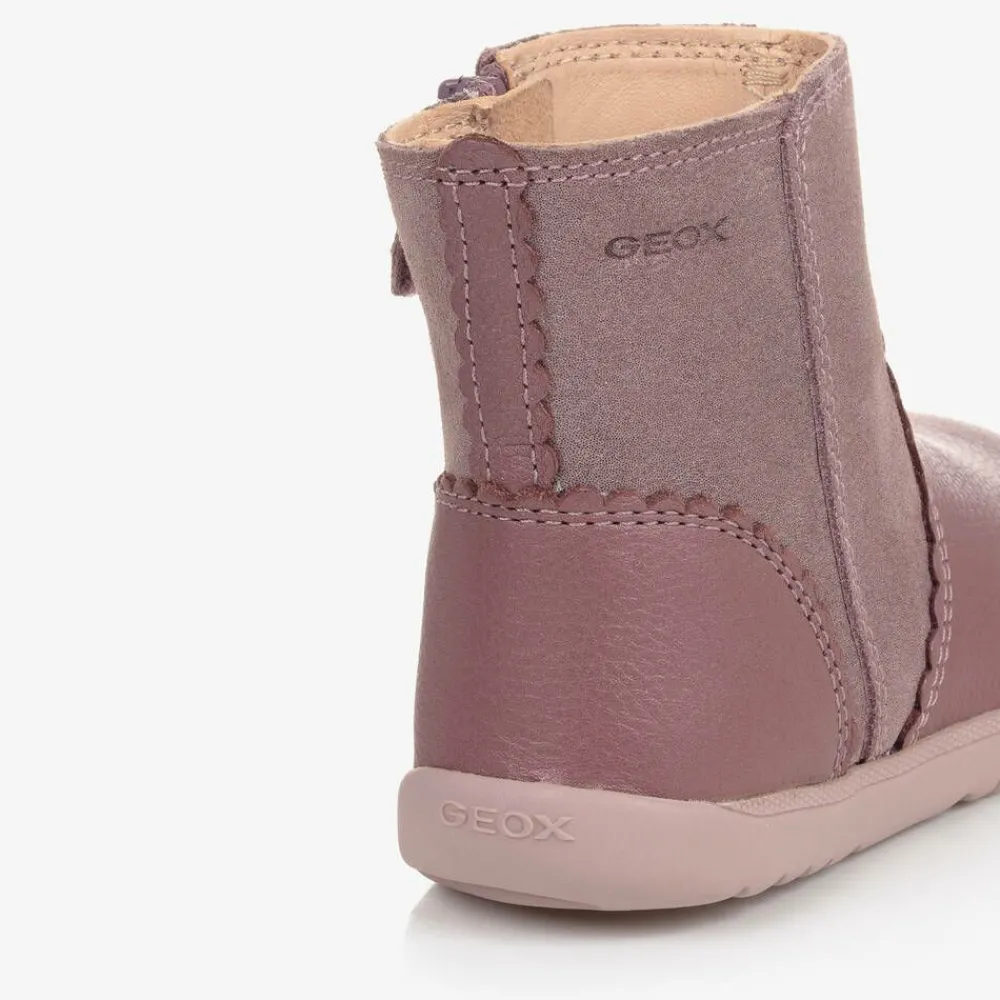 Geox Boots|Boots*Girls Pink Glittery Leather Boots