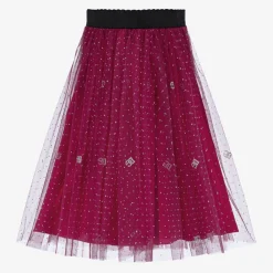 Dolce amp; Gabbana Skirts*Girls Pink Glittery Tulle & Silk Skirt