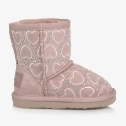 Lelli Kelly Boots|Boots*Girls Pink Heart & Diamanté Suede Boots