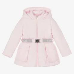 Lapin House Coats & Jackets*Girls Pink Hooded Puffer Coat