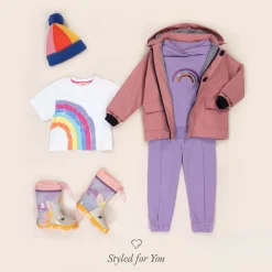 Petit Bateau Coats & Jackets*Girls Pink Hooded Raincoat