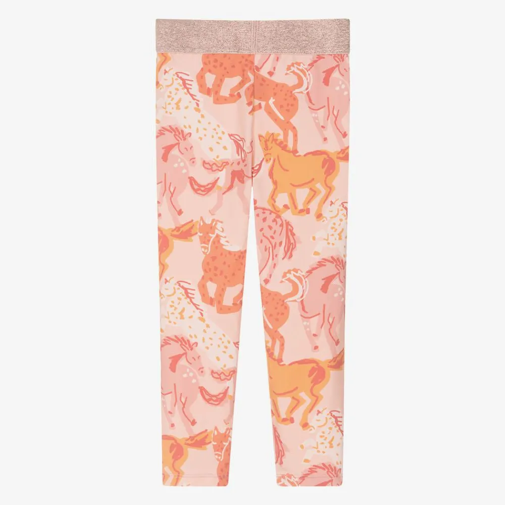 Stella McCartney Kids Activewear|Leggings*Girls Pink Horse Print Leggings