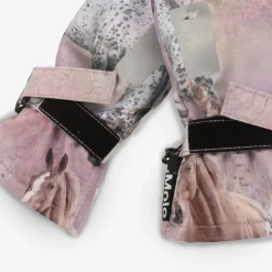 Molo Snowwear*Girls Pink Horses Insulated Mittens DreamyHorses