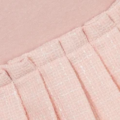 Patachou Dresses*Girls Pink Jersey & Tweed Dress