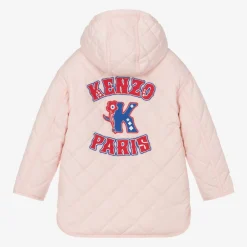 KENZO KIDS Coats & Jackets*Girls Pink K Flower Quilted Coat
